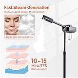 OmySalon Esthetician Steamer Professional Facial Steamer, Face Steamer with Hot Ozone Mist for Beauty Salon Spa Home, Rotatable Sprayer, Personal Skin Care Deep Cleaning