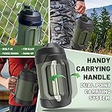 Hydraful 1 Gallon Water Jug, 128 oz Large Insulated Stainless Steel Sports Water Jug, Large Triple Wall Vacuum Insulation Water Bottle-Keeps Cold up to 48 Hrs-Sweat Proof, for Gym, Hiking & Camping