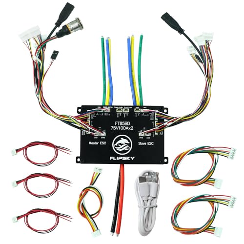 FLIPSKY FT85BD Dual ESC 84V 200A with Aluminum Case Non-VESC for Electric Skateboard/Scooter/Ebike Speed Controller/Electric Motorcycle/Robotics