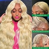 WAQI 30 Inch 613 13x6 Lace Front Wig Human Hair 200 Density Blonde Wig Human Hair Body Wave Lace Front Wigs Human Hair Pre Plucked 613 HD Lace Frontal Wig 13x6 Wigs For Women Body Wave Human Hair Wig