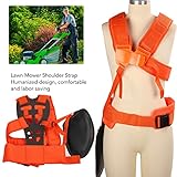 Trimmer Shoulder Strap, Adjustable Lawn Mower Strap, Weed Trimmer Harness with Comfort Padded Belt, Double Shoulder Strap for Trimmers, Garden Brushcutters, Strimmer Harness