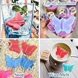 Webake Butterfly Silicone Mold 10-Cavity, 3D Butterfly Shaped Mold for Ice Cube, Chocolate, Candy, Soap Making, Pack of 3