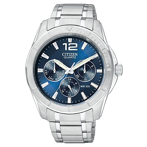 Citizen Quartz Mens Watch, Stainless Steel, Classic, Silver-Tone (Model: AG8300-52L)