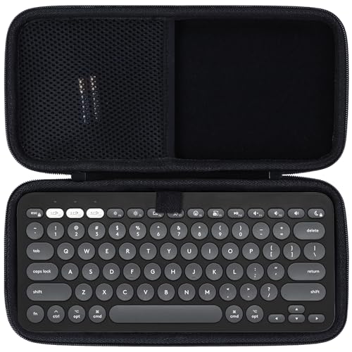 Lebakort Hard Case Compatible with Logitech Pebble Keys 2 K380s K380 Keyboard (Graphite Case)