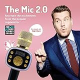 Carpool Karaoke Machine for Kids & Adults, Carpool Karaoke The Mic 2.0 - Wireless & Bluetooth Karaoke Microphone with Voice Changing Sound Effects as White Elephant Gift - Gold & Black