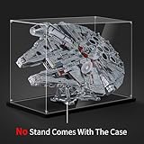 LILIKAKA Acrylic Display Case for Lego 75192 Ultimate Millennium Falcon, 34.64x15.35x22.83 (88x39x58cm), Protect Your Collectibles from Dust with a Clear Showcase