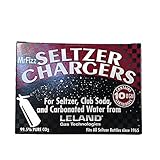 MrFizz Sod Leland Mr Fizz Seltzer 8g CO2 Charger 50PK Compatible With All 1 Liter/Quart Soda Siphons, Silver