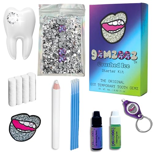 1,000 Gemz + Gemzeez DIY Temporary Tooth Gem Starter Kit (Authentic Kit by Gemzeez As Seen On TikTok, Now Available on Amazon!)