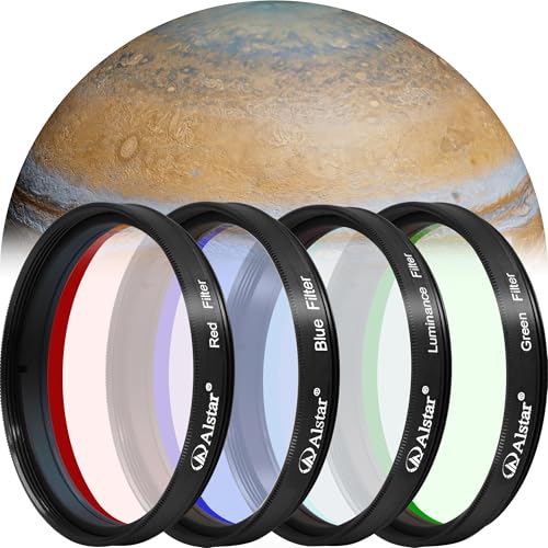 Alstar Deluxe Telescope LRGB 2 Inch Filter Set - Colour Filters for Use with Monochrome CCD Cameras - Give Stunning Astrophotographic Results