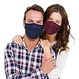 MAZJOYDAY Washable Reusable Cloth Face Masks for Women Men - Breathable Face Mask with Nose Wire and Filter Pocket for Adult