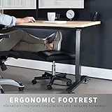 VIVO Mobile Under Desk Leg Rest Ottoman Adjustable Foot Stool for Home Office, Black, CHAIR-S04F