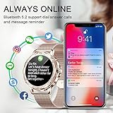 wonlex Smart Watches for Women, Bluetooth 5.2 Sleep Tracker with Heart Rate DIY Background, IP67 Waterproof Health Smartwatches for Android and iPhone Compatible