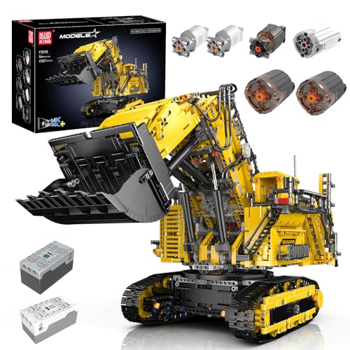 Mould King 17070 App Control Large Excavator Building Kit, RC Diggers Construction Set, Mining Excavator Construction Vehicle Building Blocks for Adults (4767 Pieces)