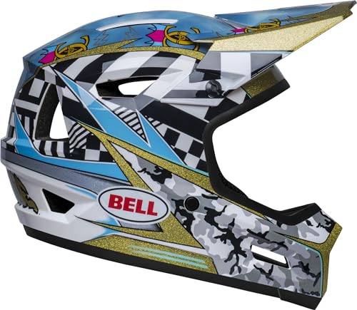 BELL Sanction 2 DLX MIPS Adult Full Face Mountain BMX Downhill Bike Helmet - Caiden 24 Gloss Black/Whitee, Medium (55–57 cm)