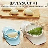 MUMSUNG Empanadas Press Maker Mold Set,4-inch Dumpling Maker With Dough Cutter, Professional Kitchen Gadget for Empanada, Pierogi, Pastelitos, Calzone, Turnovers 4"-White