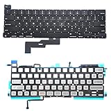 Pardarsey Replacement Backlight Backlit Keyboard Compatible with MacBook Pro 13" A2338 2020 2022 Keyboard US Layout with Keyboard Screws and Screwdriver