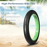 Fat Bike Tire 20×4.0/26×4.0, Puncture Resistant Fat Tire with Inner Tube, Folding MTB Replacement Tire, All Terrain Bicycle Tire with AV 1.18" Valve (2 PCS 26×4.0" Tires + Tubes)