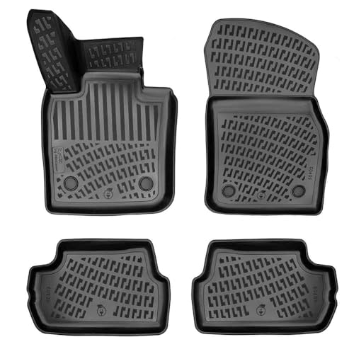 RizLiner Mini Hardtop 2 Door 2014-2024 & Cooper SE (Electric) 2021-2025 Custom Fit Floor Mats Rubber 3D Car Mats Laser Measured Floor Liners All Weather Heavy Duty TPE (Front & Rear)