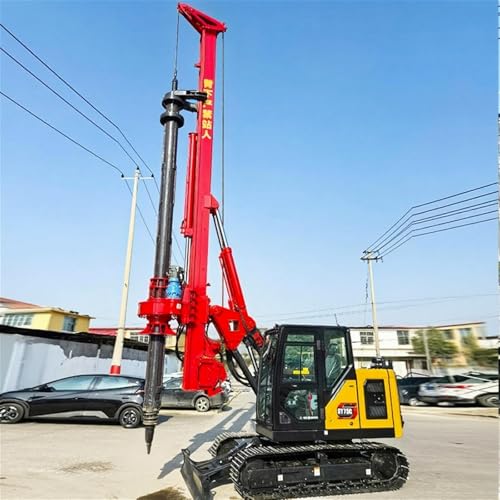 High Torque Rotary Drilling Rig for Screw Pile Installation – Hydraulic Wheeled/Crawler Rig for Civil Construction