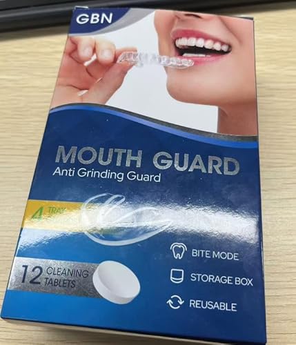 Night Guard for Teeth Grinding & Clenching - Custom Fit Dental Mouth Guard for Bruxism, 12 Cleaning Tablets, Comfortable Sleep Guard for Men & Women