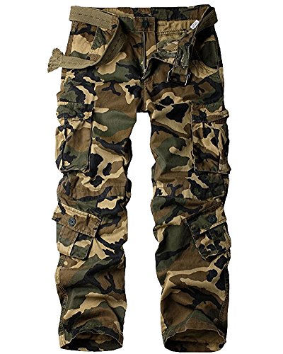 Women's Tactical Pants, Casual Cargo Work Pants Military Army Combat Trousers 8 Pockets,Battlefield Camo,29(US 8)