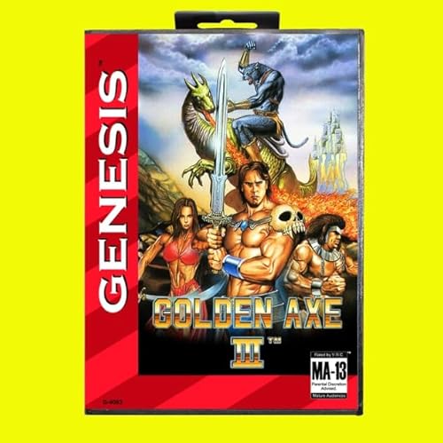 Golden Axe III Game Cartridge 16 Bit MD Game Card With Retail Box For Sega Mega Drive