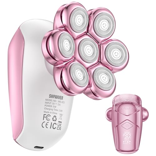 SHPAVVER Electric Razors for Women Legs: Rechargeable Body Shaver - Waterproof Wet Dry Hair Remover - Trimmer for Lady Face Underarms Public