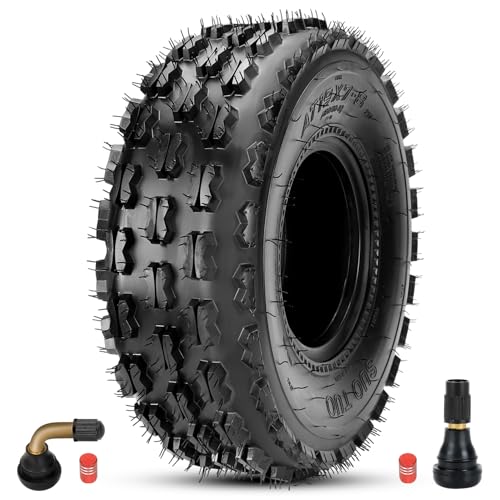EOPOAYI 19x7-8 ATV Street Tires Tubeless Compatible with Coolster 110cc 125cc Coleman Mini Bike CT200U BT200X Baja Warrior MB165 MB200 UTV Quad 4 Wheeler Go Kart Replacement Parts PVR70 Valve Stem