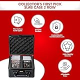 Collector's First Pick 2 Row Slab Case Graded Card Storage Box, Holds 60+ Card Slabs, Fits PSA, CSG, BGS, SGC, Magnetic Card Holder and Top Loaders