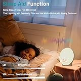 JALL Sound Machine White Noise Machine with 22 Soothing Sounds, 17 Night Lights, Bluetooth Speaker, Sleep Timer, Wake Up Light Sunrise Alarm Clock for Bedrooms, Ideal Gift for Baby, Kids, Seniors