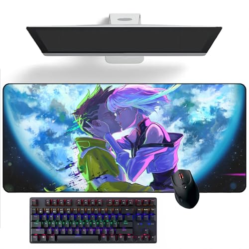 ZEKYGPP Anime Mouse pad Cyberpunk: Edgerunners Anime Mouse Pads Deskmat Keyboard Mat Large Mouse Mats, 400mm*900mm*3mm