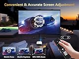 GooDee Smart 4K Projector with 5G WIFI and Bluetooth, Netflix/Amazn Prime Video Certified, Dolby Audio, 800ANSI Outdoor Projector, 400" Zoom Home Theater Projector Compatible with TV Stick,iOS,Android