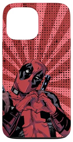 iPhone 13 Pro Max Marvel Deadpool Comic Heart Hands Case