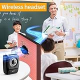 SHIDU Voice Amplifier with Wireless Microphone Handheld and Headset, Wireless Voice Amplifier for Teachers, Bluetooth Portable Megaphone Speaker for Classroom Tour Guides Speech Meeting