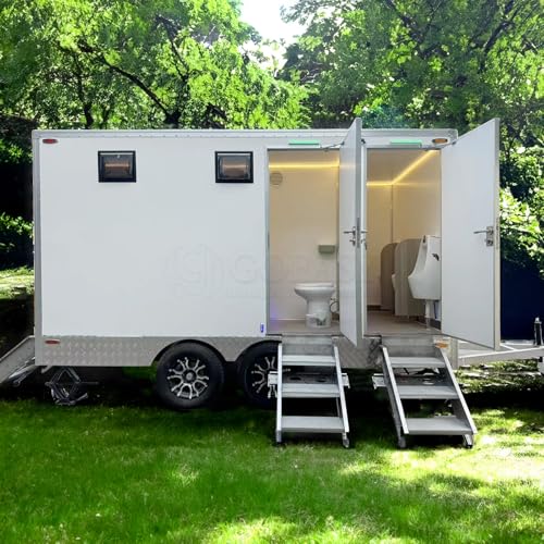 Rest Room Trailers for Sale Self Contained Deposit Restroom Trailer for Business Toilet Travel Mobile Mini 4 Stall Restroom Trailer Near Me Deposit Advance Payment