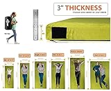 Gaialoop Thick Memory Foam Camping Mattress Sleeping Pad [Car/Tent/Cot] 3 Inch Portable Floor Play Mat Roll Up Mattress for Guests Kids Adults Sleepover Travel [Cot: 72 * 24 * 3"]