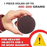 Round Big Magnet Dots with Adhesive Backing for Crafts DIY School Office Home Flexible Circle Large Magnetic Dot with Self Adhesive Alternative to Magnets Tape Sheet 15 Pcs 55mm Diameter 2.2”x 0.08”