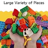 Liberty Imports Big Building Blocks 166 Pieces with Storage Organizer Box, Large Bricks Set Educational Learning Classic Construction Toy Set for Toddlers, Kids - Compatible with Duplo