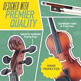 Mendini By Cecilio Violin For Beginners, Kids & Adults - Beginner Kit For Student w/Hard Case, Rosin, Bow - Starter Violins, Wooden Stringed Musical Instruments