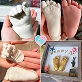 Luna Bean Baby Hand & Footprint Kit - Baby Shower Gifts for Boys Girls, Newborn Gifts for New Mom Infant Hand Foot Molding Casting Kit Registry Items Custom Personalized Keepsake Stuff