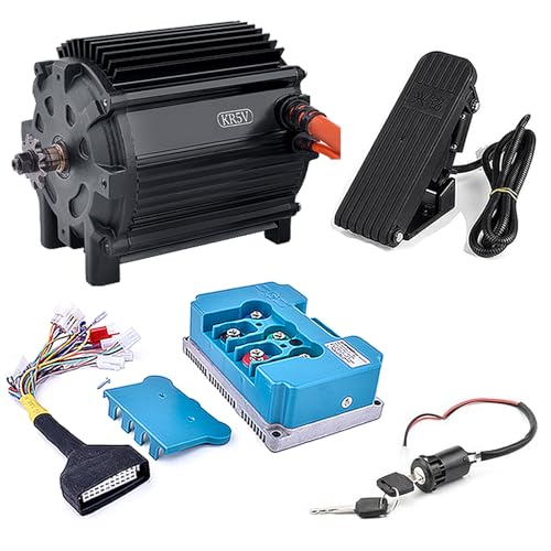 72V Motor Kit 5000W Electric Dirt Bike Motor 6800RPM, Electric Motor for Go Kart 60A with Fardriver Controller - Electric Motor Kit for Bicycle 8.5N.M for Razor Upgrade Kit Pedal Throttle