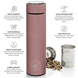 Teabloom - The ORIGINAL All-Brew Travel Tumbler & Thermos | OPRAH’s Favorite | 16oz/480ml Stainless Steel Insulated Water Bottle/Tea Flask/Cold Brew Coffee Mug