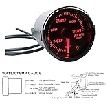 52mm Water Temp Gauge 7 Color Tinted 2"-1/16" Temperature Meter 100-300℉ Fahrenheit Includes Electronic Thread 1/8 NPT Sensor