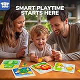 TOY Life Wooden Puzzles for Toddlers 1-3, Animals Toddler Puzzles, Puzzles for Toddlers 2-4, Wood Puzzles Educational Montessori Toys Gifts for 1 2 3 Year Old, Baby Puzzles 12-18, Kids Learning Toy