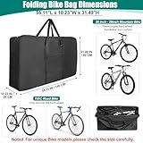 Bike Travel Bag Airplane for 26 inch to 29 inch Mountain Bicycle,Heavy Duty 840D MTB Bicycle Box Case with Strong Webbing for Air Travel Flights Waterproof,Bicycle Outdoor Storage Bag with Carry Bag