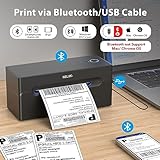 Nelko Bluetooth Thermal Shipping Label Printer, Wireless 4x6 Shipping Label Printer for Shipping Packages, Support Android, iPhone and Windows, Black, 1 Pack