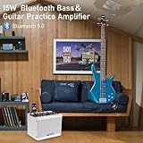 JOYO 15W Bass Practice Combo Amplifier 9 Amp Models & 6 Effects Rechargeable Bass Amp Bassist Digital Modeling Amplifier Portable (DC-15B)