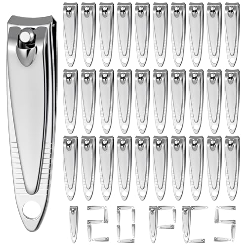 Giantree 120Pcs Finger Nail Clippers Toenail Clippers Pack, 2 Inch Mini Nail Clipper Travel Fingernail Clippers Stainless Steel Flat Portable Nails Cutters Straight Edge Toenail Clippers for Men Women