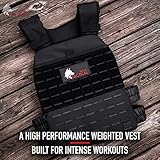 WOLF TACTICAL Adjustable Weighted Vest – WODs, Strength and Endurance Training, Fitness Workouts, Running (Blue)