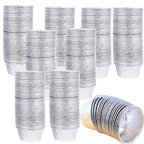 Zentriqlla 300 Pack Aluminum Foil Ramekins, 4 oz Disposable Ramekins, Tin Baking Cups for Tart, Pudding, Cupcake, Souffle, Appetizer